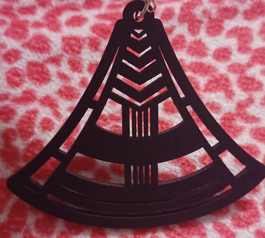 Fashion black bell earrings